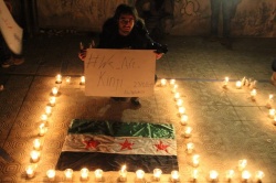 Candlelight Vigil for Kenji Goto, Aleppo, Syria